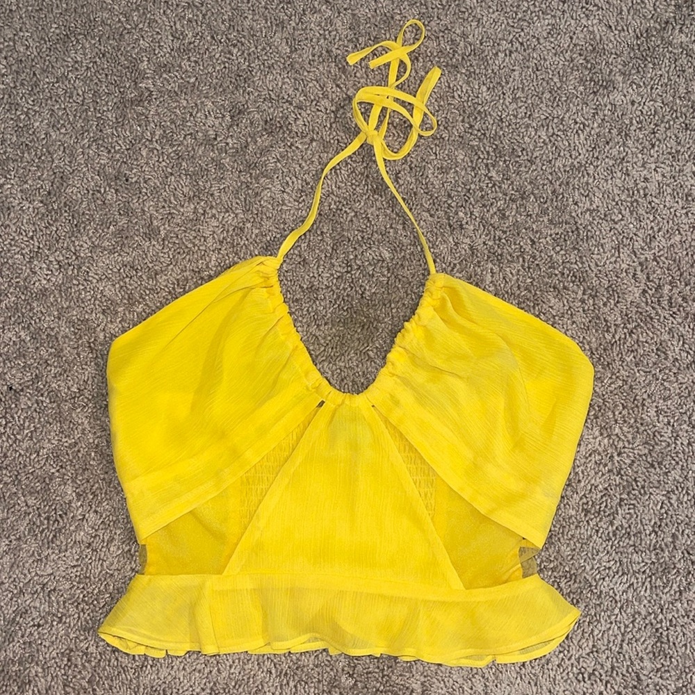 Bebe bright yellow top